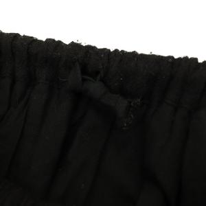 Tao ウール ティアード ギャザースカート ミモレ ロング 黒 ブラック /AT OS