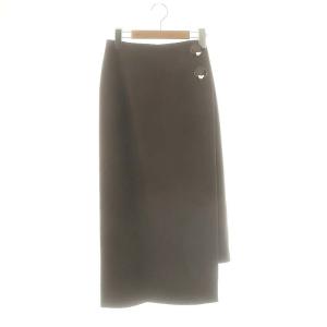 24AW ラップタイトスカート ロング 36 ダークブラウン /DF OS