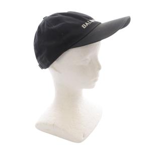 BALENCIAGA ロゴ刺繍 キャップ 帽子 ロゴ L 59cm 黒 ブラック /SR26 SH OH