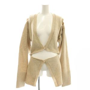 デタッチャブルニットトップ セーター 長袖 ウール 36 ベージュ /AT OS