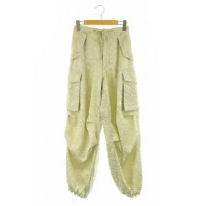 24SS THROW WRINKLE SATIN CARGO PT サテンカーゴパンツ シワ加工 0 エクリュ
