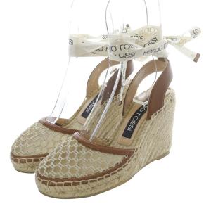 ウェッジソール サンダル ストラップ 35 茶 ブラウン ベージュ /SR44