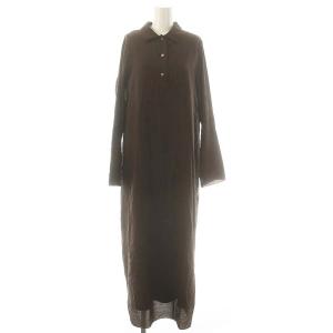シアーシャツワンピース ロング ブラウン /SS OS