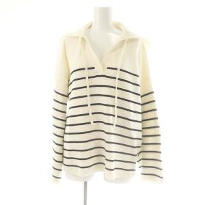 24AW  セーラーボーダーニット セーター 長袖 F オフホワイト ブラック /ES OS