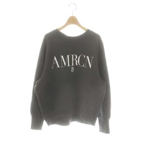 × アメリカーナ AMERICANA トレーナー スウェット ロゴ グレー /DF OS