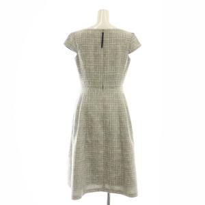 TOCCA 25SS FIRST SPRINGS ドレス ワンピース ひざ丈 ツイード ラメ 0 ホワイト ブラック