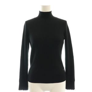24AW WAVE CARRENT PULLOVER ニットプルオーバー ハイネック 長袖 M ブラック
