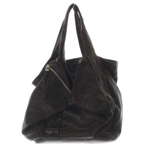 JIL SANDER ジルサンダー-ラフシモンズ期 メタル黒タグ レザー トート