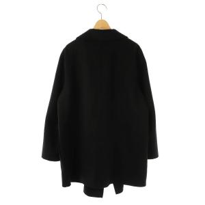 Theory Luxe New Divide Clairene ショートコート チェスター ウール カシミヤ混 L 黒