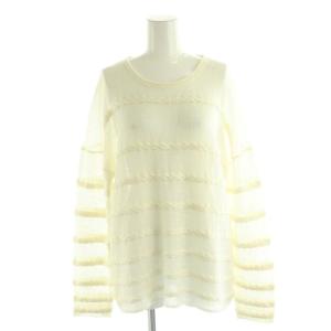 Sag Harbor TEXTURED PO ニット セーター 長袖 透かし編み M 白 ホワイト /AT