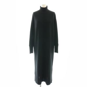 FLESSI FREY ワンピース ミモレ ロング 長袖 ハイネック 38 黒 ブラック /AT OS