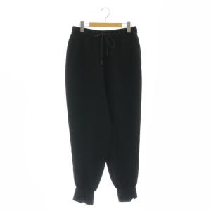 CREPE COMBO SLOUCHY JOGGER パンツ ジョガー イージー M 黒 ブラック /AT
