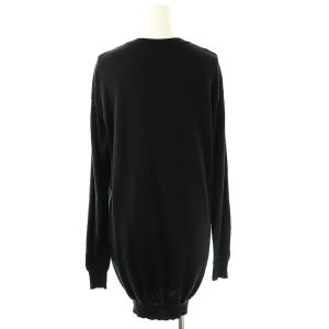 MOSCHINO クチュール COUTURE ロゴ ニットワンピース ひざ丈 XS ブラック /DF OS