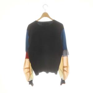 ENFOLD カラーブロック 異素材切替 ニット カットソー 長袖 38 マルチカラー /HK OS