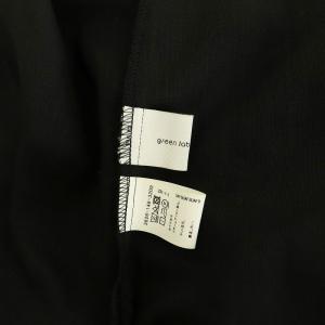 green label relaxing シアー ガウン ワンピース ロング バンドカラー ブラック /MY OS