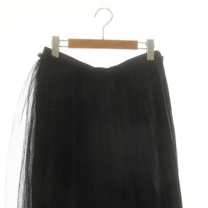 noir kei ninomiya AD2022 エステルサテンプリーツナイロンスカート M ブラック