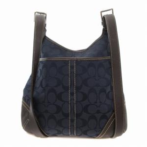 COACH F11193 シグネチャー ショルダーバッグ 斜め掛け クロスボディ キャンバス レザー 青 ブルー /FT