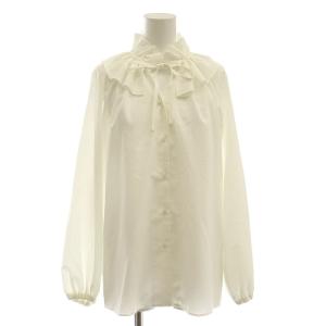 ソフィー 25SS フリルブラウス 長袖 38 白 ホワイト /AT OS