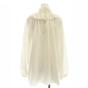 Nolley's ソフィー 25SS フリルブラウス 長袖 38 白 ホワイト /AT OS