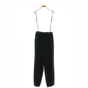 24SS サスペンダーツイル パンツ スラックス テーパード 38 黒 ブラック 24030900807010