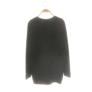 GRACE CONTINENTAL 24AW ツイードバイカラーニットカーディガン 36 黒 /MI OS