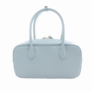 SNIDEL 美品 24AW エンボスロゴボストンバッグ 2way ショルダー フェイクレザー 水色 ライトブルー SWGB245607