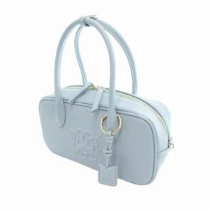 SNIDEL 美品 24AW エンボスロゴボストンバッグ 2way ショルダー フェイクレザー 水色 ライトブルー SWGB245607