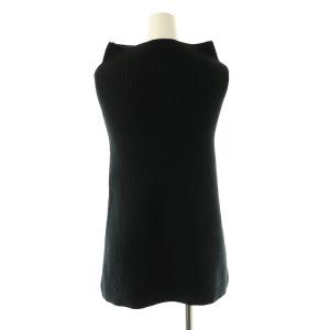 AP STUDIO アパルトモン 23AW リブニットケープ ポンチョ カシミヤ混 ブラック /ES OS