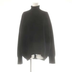ウールタートルニットプルオーバー セーター 長袖 F ブラック /ES OS