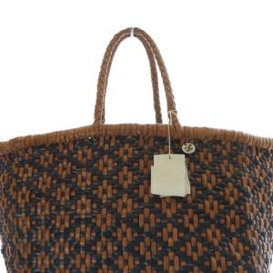 45rpm メッシュレザー編み ハンドバッグ ブラウン