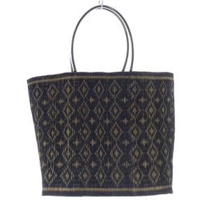 葦の手織りトートバッグ ハンドバッグ 黒 ブラック べージュ /SR10