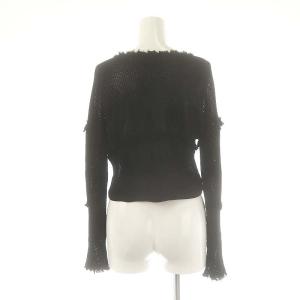 3.1 phillip lim グランジ加工ティアードニット セーター 長袖 XS TP 黒 ブラック /ES OS