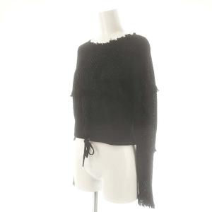 3.1 phillip lim グランジ加工ティアードニット セーター 長袖 XS TP 黒 ブラック /ES OS