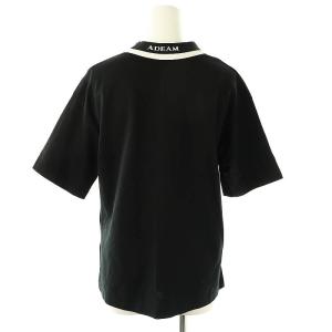 ADEAM 半袖ロゴカットソー クルーネック S 黒 ブラック /AT OS