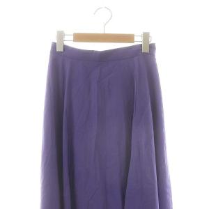 UNITED ARROWS フレアロングスカート コットン 36 ラベンダー /DO OS