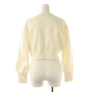 CELFORD 23AW ブローチ付きニットブルゾン ジャケット ショート 36 オフホワイト /DO OS