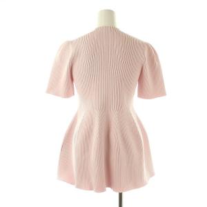 CELFORD 24SS ハーフスリーブペプラムニットプルオーバー カットソー 五分袖 36 ピンク /DO OS