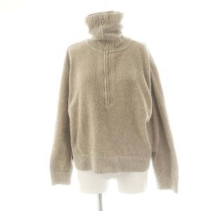 SNIDEL ホーム ハーフジップニットプルオーバー ニットロングパンツ セットアップ 上下 F グレー /AT OS