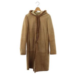 ミンクファー ムートンコート アウター 38 ベージュ /DF OS