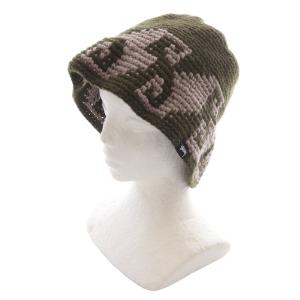 Waves Knit Bucket hat ハット 総柄 帽子 ニット O/S カーキ 緑 /SR21