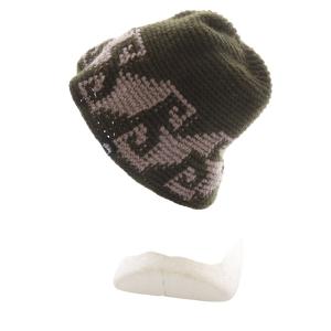 STUSSY Waves Knit Bucket hat ハット 総柄 帽子 ニット O/S カーキ 緑 /SR21