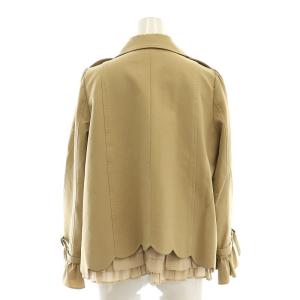 franche lippée ブラック black トレンチ ジャケット スカラップ M ベージュ /DF OS