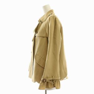 franche lippée ブラック black トレンチ ジャケット スカラップ M ベージュ /DF OS