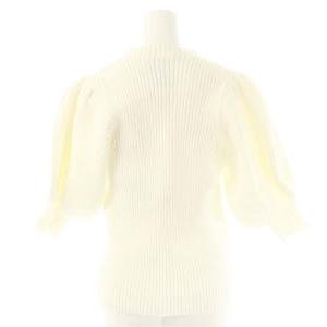 SEVEN TEN by MIHO KAWAHITO ボリュームスリーブニット セーター 七分袖 M オフホワイト /DO OS