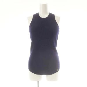 23SS BASIC RIB KT TT ベーシックリブニットタンクトップ カットソー F ネイビーブルー