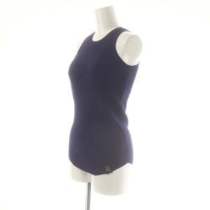 UN3D. 23SS BASIC RIB KT TT ベーシックリブニットタンクトップ カットソー F ネイビーブルー