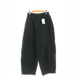 25SS ボリュームギャザーイージーパンツ 38 黒 ブラック /SS OS