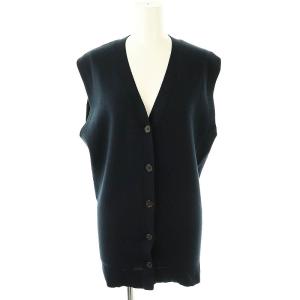 24AW CRAFT curvy カーディガン ニット ノースリーブ Vネック F 紺 ネイビー 24080922722030