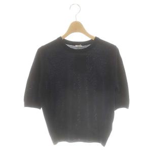 24AW ARKABA クルー半袖プルオーバー ニット F ネイビー /DF OS