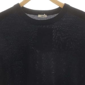 IENA 24AW ARKABA クルー半袖プルオーバー ニット F ネイビー /DF OS